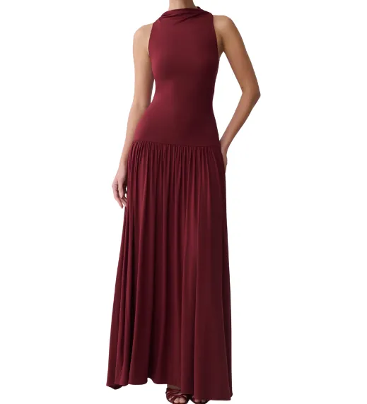 Zsela High Neck Modal Maxi Dress